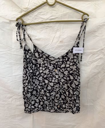 Black and White Floral Top