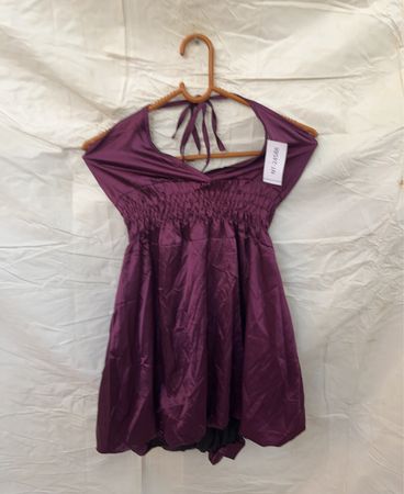Purple Halter Neck Dress