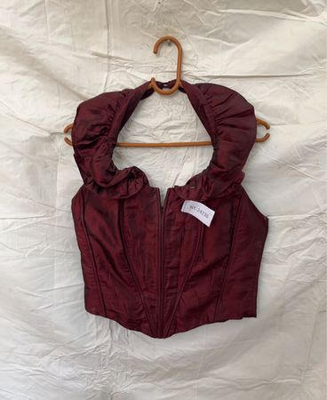Maroon Halter Neck Top