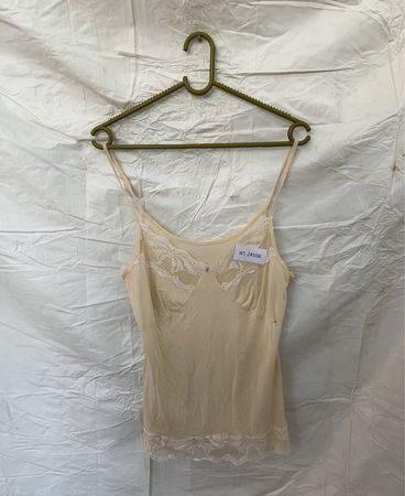 Beige Lace Trim Camisole