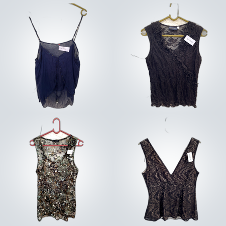 Y2K Blouses with Lace