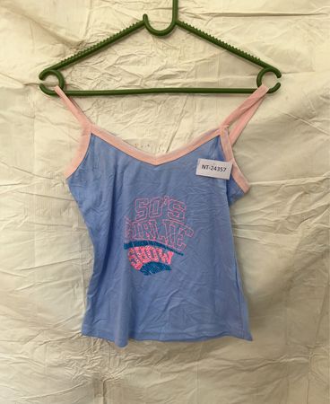 Blue Tank Top with Graphic