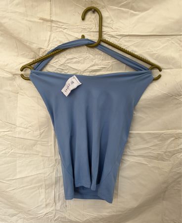 Blue Halter Neck Bodysuit