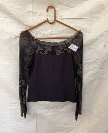 Blouse with Floral Sleeves