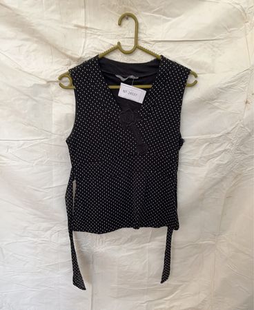 Black Polka Dot Top