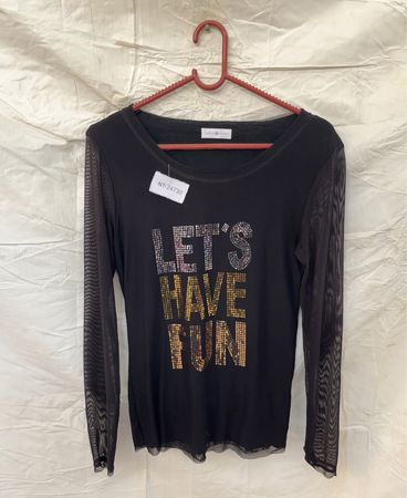 Black Long Sleeve Top with Sequins