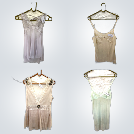 Vintage Lace Trim Camisoles Bundle