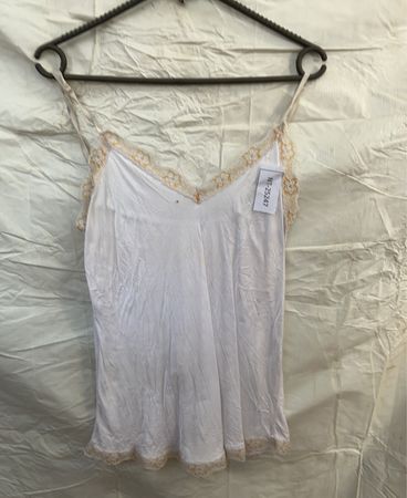 White Lace-Trimmed Camisole