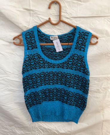 Blue Knit Vest