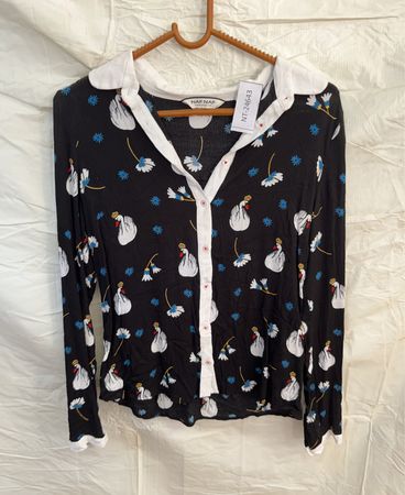 Naf Naf Swan Print Blouse