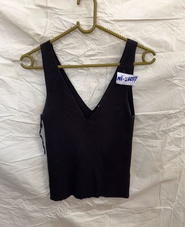 Black V-Neck Tank Top