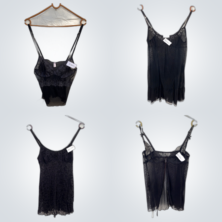 Pack de camisones de encaje negro