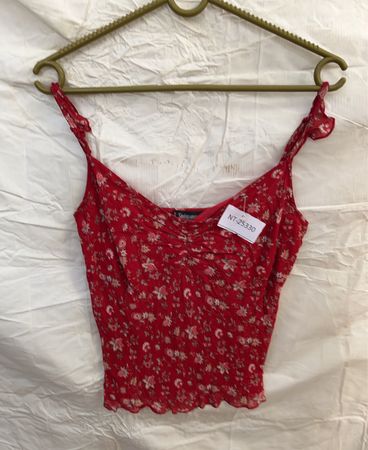 Red Floral Top