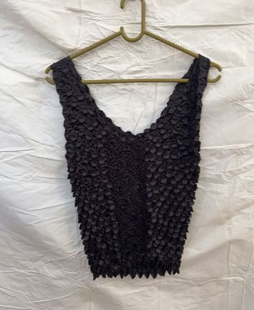 Black Textured Top