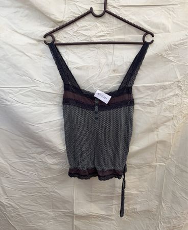 Black Crochet Lace Top