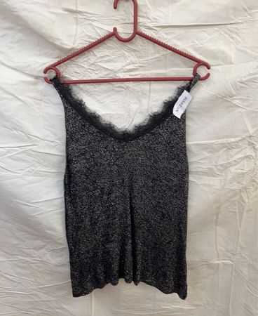 Black and White Knit Top