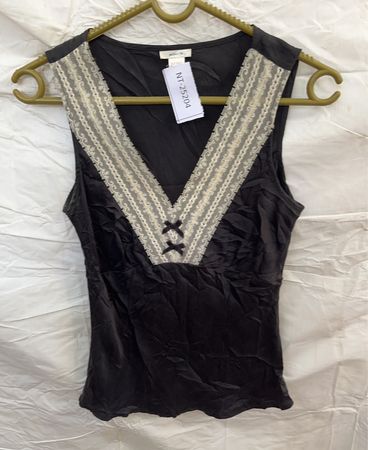 Old Navy Black Lace Trim Top