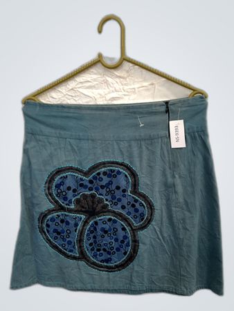 Blue Floral Skirt
