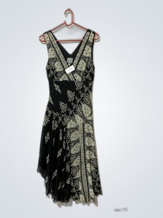 Black and White Paisley Dress