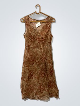 Brown Paisley Dress