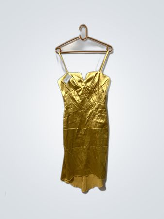 Gold Satin Dress