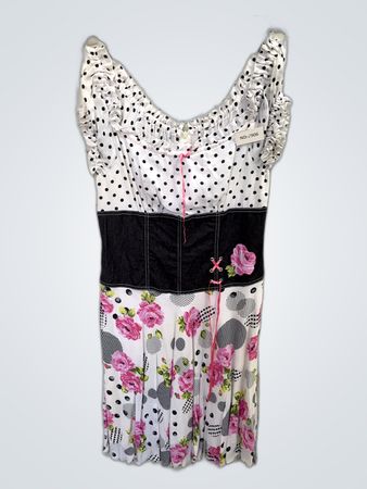 Women's Floral and Polka Dot Dress