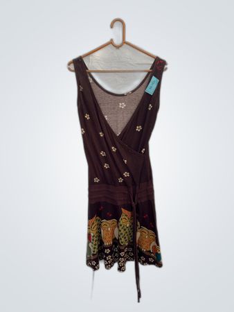 Brown Floral Dress