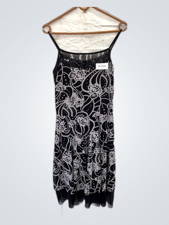 Black and White Floral Dress