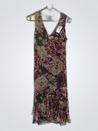 Red Floral Print Maxi Dress