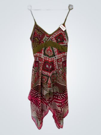 Patterned Spaghetti Strap Dress