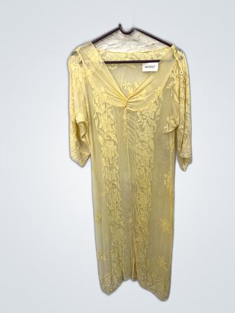 Sheer Yellow Lace Dress
