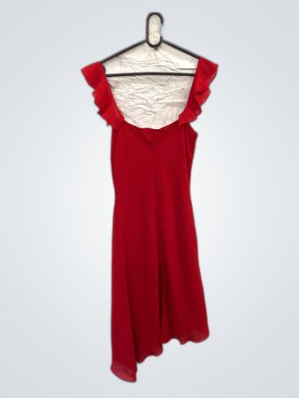 Red Ruffled Dress