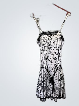 Black and White Paisley Dress