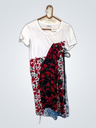 DONDUP Floral Asymmetrical T-Shirt Dress