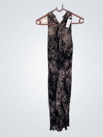 Black and Pink Floral Jumpsuit