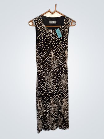 Wallis Black and Beige Polka Dot Dress