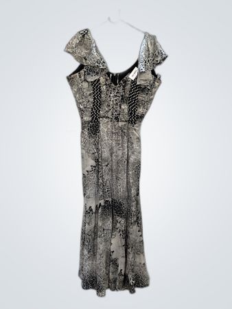 Gray and Black Dress