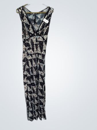 Black and White Geometric Pattern Dress
