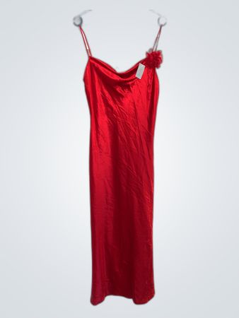 Red Satin Dress