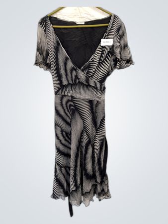 Planet ND-8063 Black and White Dress