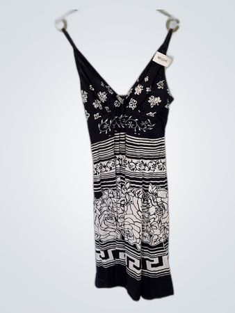 Black and White Floral Dress