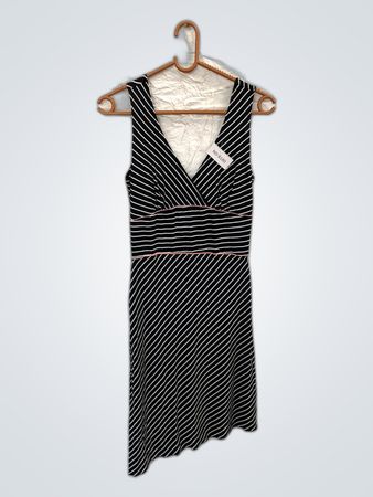 Black and White Striped Dress