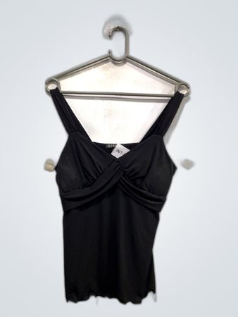 Black Cross-Front Top