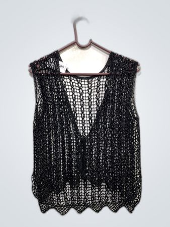 Black Crochet Top