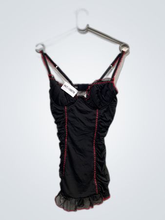 Black Dress with Red Trim