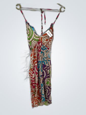 Multicolored Patterned Dress