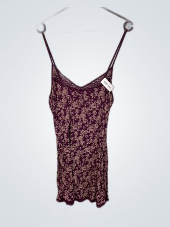 Unbranded Lace Floral Slip Dress