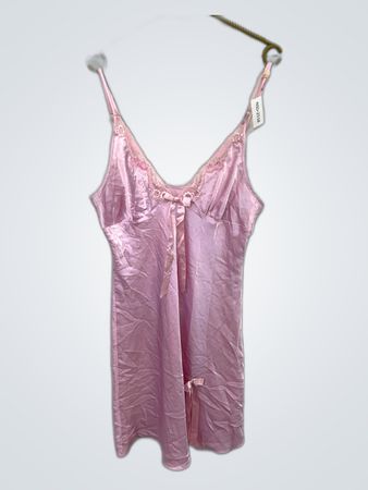 Pink Satin Chemise