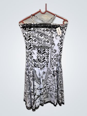 Black and White Floral Dress