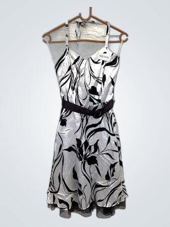Black and White Floral Dress